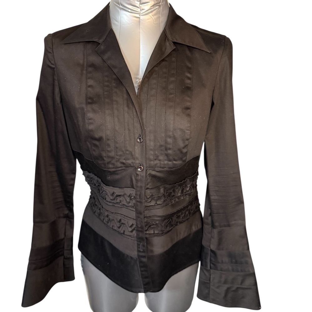 Kay Unger Black Button Up